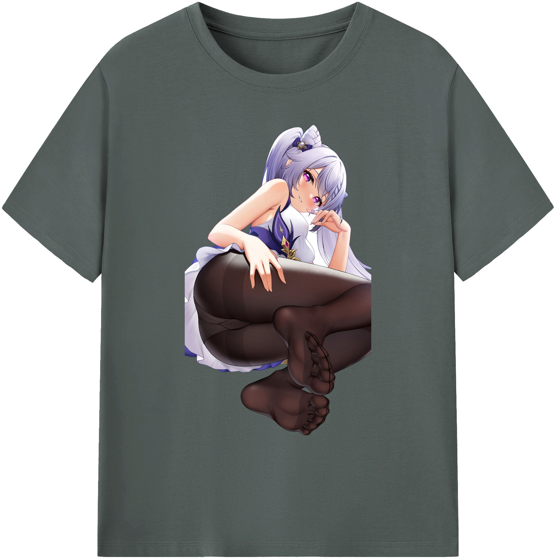 げんし神 刻晴 こくせい genshin Kokusei 綿100％ メンズ半袖Tシャツ｜肌触りやわらか＆通気性